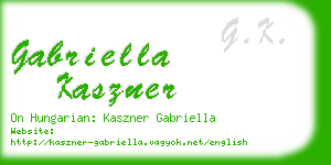 gabriella kaszner business card